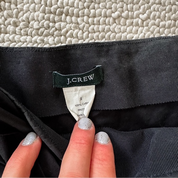 Jcrew Black Skirt with Tie Front - Size 2 - Picture 2 of 2